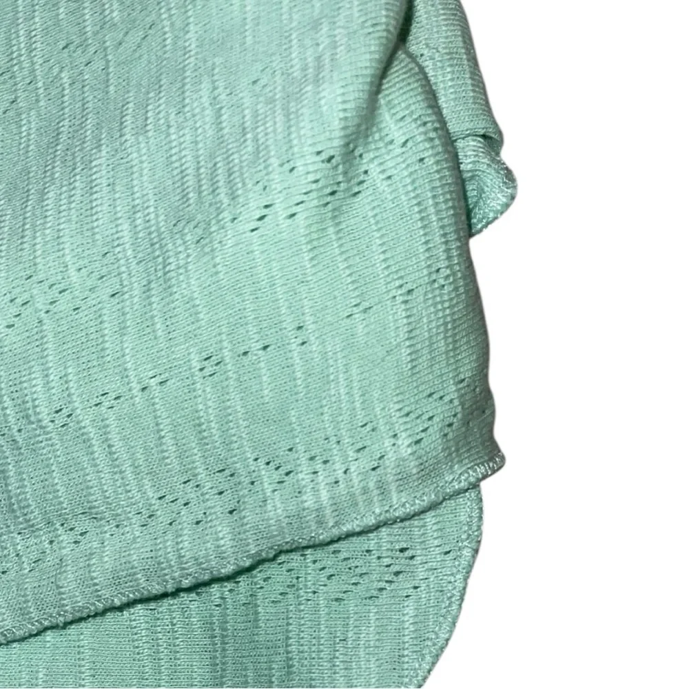 NWT Kate Quinn Organic Cotton Green Blanket Swaddle - 40” x 48” - Single Layer
